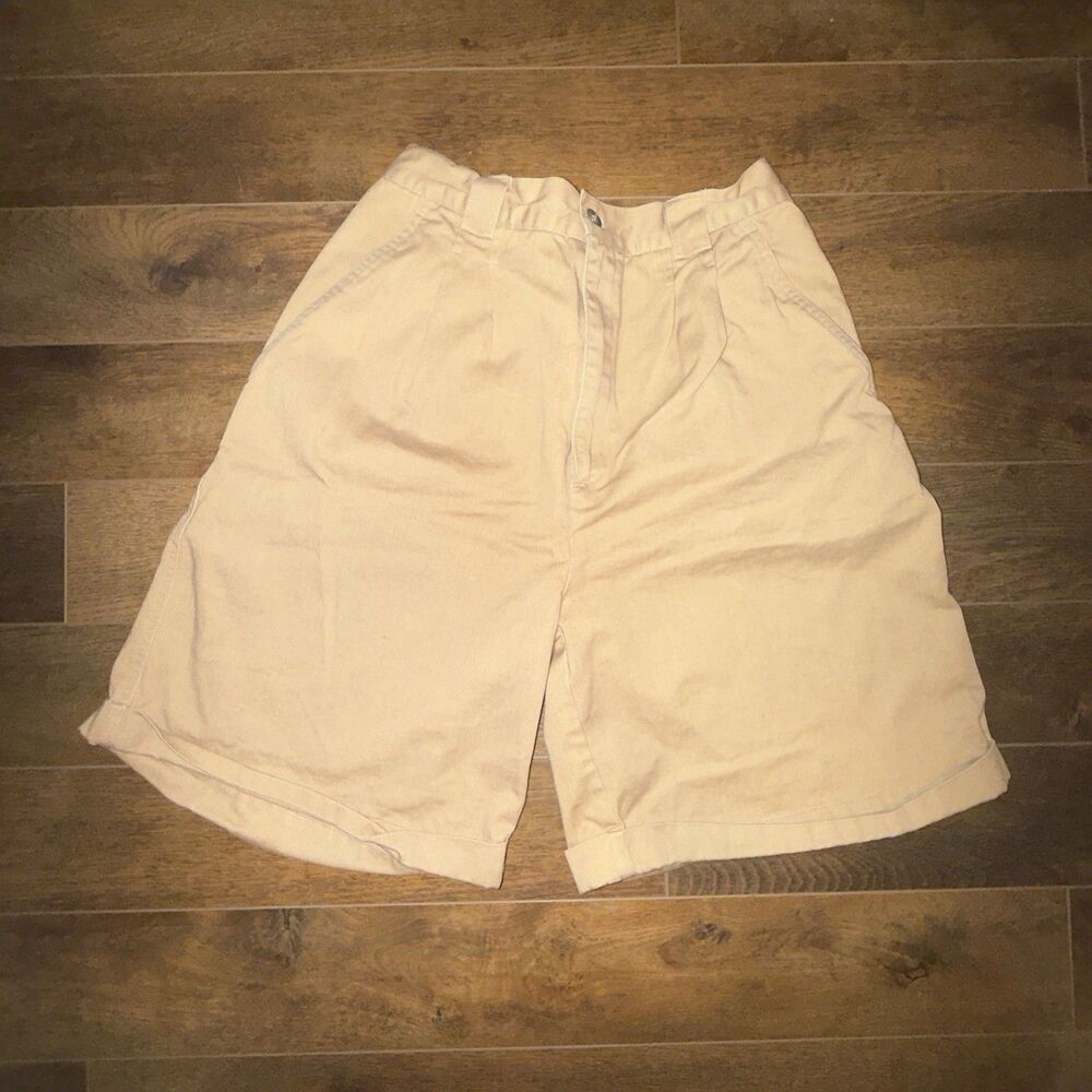 Eddie Bauer Women's Sz 12 Wide Leg Khaki Shorts  7" Inseam